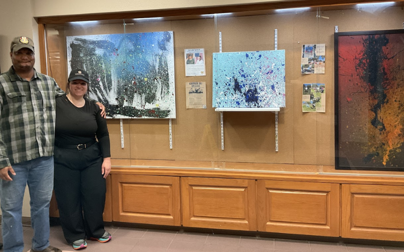 May Entryway Window Display: Warrior Art Brigade