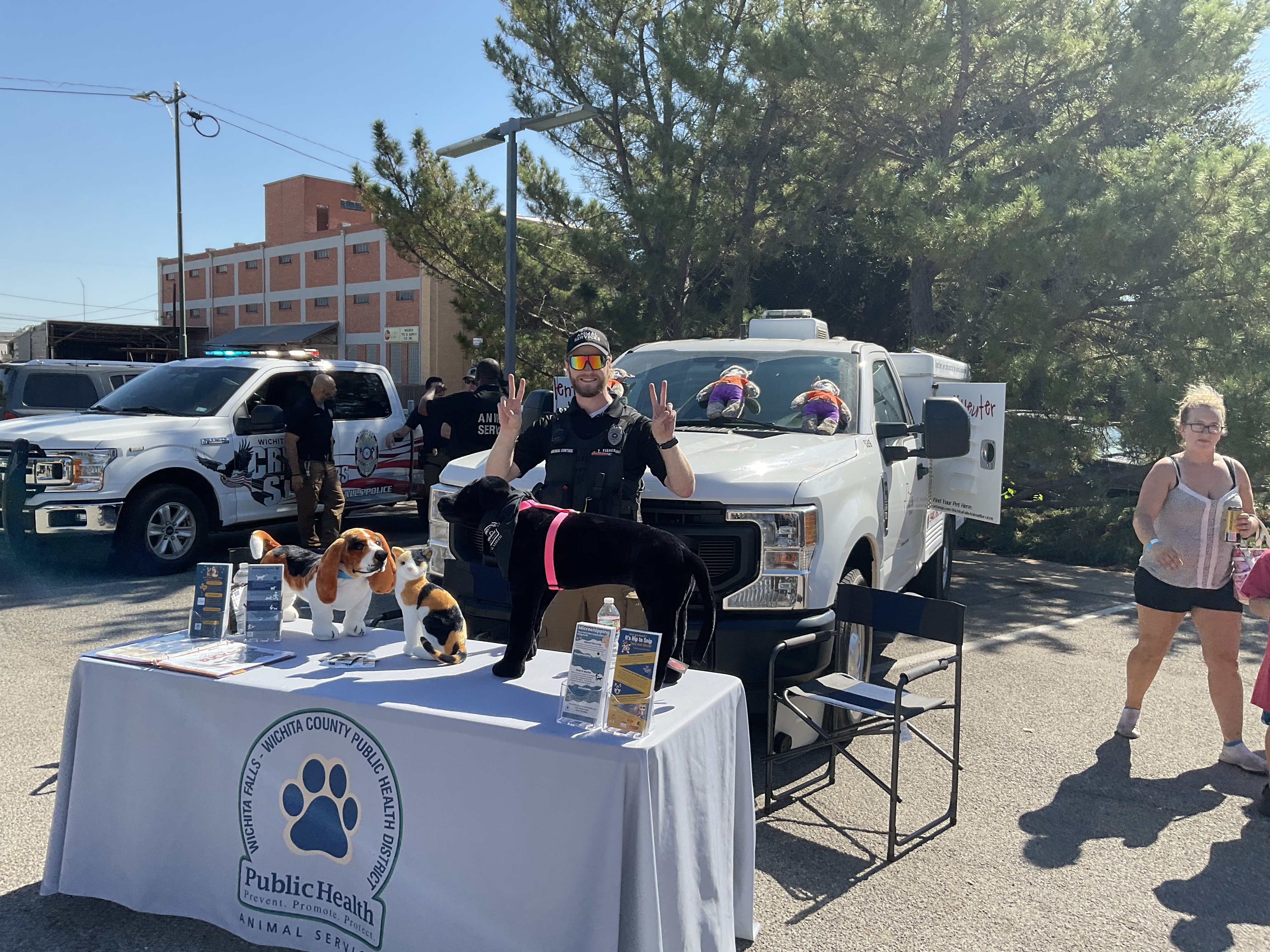 Animal Services truck and table
